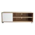 Έπιπλο τηλεόρασης Ellon pakoworld μελαμίνης sonoma-λευκό 120x40x41εκ. - Image 4