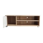 Έπιπλο τηλεόρασης Ellon pakoworld μελαμίνης sonoma-λευκό 120x40x41εκ. - Image 5