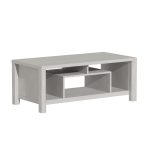 Τραπέζι σαλονιού Tracy pakoworld λευκό-γκρι 120x60x48.5εκ - Image 2