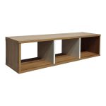 Ραφιέρα τοίχου Flevior pakoworld σε sonoma με λευκή απόχρωση 90x22x25.6εκ