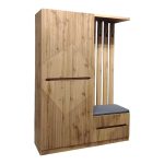 Έπιπλο εισόδου Zomie pakoworld σε oak απόχρωση 131x41.5x180.4εκ