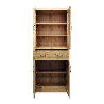 Βιτρίνα-ντουλάπα Nisso pakoworld σε oak απόχρωση 80x40x183.5εκ - Image 4