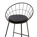 Σκαμπό μπαρ Seth pakoworld μέταλλο μαύρο-μαξιλάρι PVC μαύρο - Image 5
