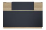 Γραφείο reception Lotus pakoworld σε χρώμα φυσικό - ανθρακί 180x70x110εκ - Image 3