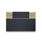 Γραφείο reception Lotus pakoworld σε χρώμα φυσικό - ανθρακί 140x70x110εκ - Image 2