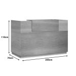 Γραφείο reception Lotus pakoworld σε χρώμα φυσικό 200x70x110εκ - Image 3