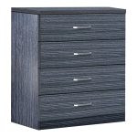Συρταριέρα Killian pakoworld  με 4 συρτάρια zebrano 80x40x80εκ