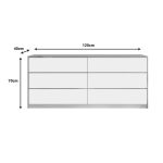 Συρταριέρα Kuanger pakoworld σε λευκή-φυσική απόχρωση 120x40x70εκ - Image 2