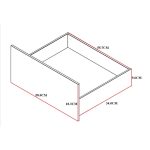 Συρταριέρα Kuanger pakoworld σε λευκή-φυσική απόχρωση 120x40x70εκ - Image 3