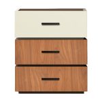 Κομοδίνο Sonlen pakoworld mdf σε καρυδί-μπεζ απόχρωση 60x40x66εκ - Image 3