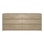 Συρταριέρα Kuanger pakoworld mdf σε φυσική απόχρωση 120x40x70εκ