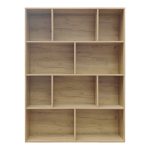 Βιβλιοθήκη Evergin pakoworld mdf σε oak απόχρωση 100x30x135εκ - Image 2