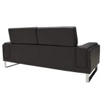 Καναπές Shea pakoworld 3θέσιος pu μαύρο-inox 198x80x87εκ - Image 5