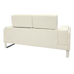 Καναπές Shea pakoworld 2θέσιος PU ivory-inox 158x80x87εκ - Image 6