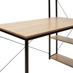 Γραφείο-ραφιέρα Ramon pakoworld φυσικό-μαύρο 122x64x120εκ - Image 6