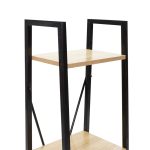 Βιβλιοθήκη Ramon pakoworld φυσικό-μαύρο 34x32,5x148εκ - Image 3
