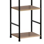 Βιβλιοθήκη Azuel pakoworld φυσικό-μαύρο μέταλλο 29x23.5x144εκ - Image 3