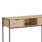 Κονσόλα Regando pakoworld σε oak απόχρωση με μαύρο μέταλλο 100x35x80εκ - Image 4