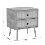 Κομοδίνο Oslo pakoworld sonoma 50x39x55εκ - Image 5