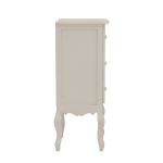 Κομοδίνο Pazlen Inart mdf σε λευκή αντικέ απόχρωση 40x34.5x82εκ - Image 4