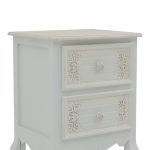 Κομοδίνο Pazlen Inart mdf σε λευκή αντικέ απόχρωση 40x45x65εκ - Image 5