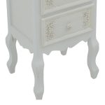 Κομοδίνο Pazlen Inart mdf σε λευκή αντικέ απόχρωση 40x45x65εκ - Image 6