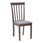 Καρέκλα Houston pakoworld rubberwood σε καρυδί απόχρωση 40x49x94εκ