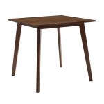 Τραπέζι Benson pakoworld MDF σε καρυδί απόχρωση 80x80x75εκ