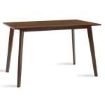 Τραπέζι Benson pakoworld MDF σε καρυδί απόχρωση 120x75x75εκ