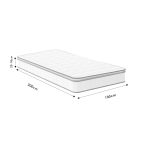 Στρώμα Perfecto pakoworld Continuous springs μονής όψης ανώστρωμα 22-24cm 100x200εκ - Image 6