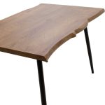 Τραπέζι Neve pakoworld MDF καρυδί-πόδι μεταλλικό μαύρο 140x80x75εκ - Image 4