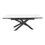 Τραπέζι Rogemi pakoworld sintered stone -γκρι mdf-μαύρο μέταλλο 160-200x90x75εκ - Image 4