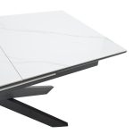 Τραπέζι Rogemi pakoworld sintered stone -γκρι mdf-μαύρο μέταλλο 160-200x90x75εκ - Image 5