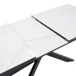 Τραπέζι Rogemi pakoworld sintered stone -γκρι mdf-μαύρο μέταλλο 160-200x90x75εκ - Image 6