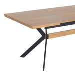 Τραπέζι Jessamy pakoworld επεκτεινόμενο MDF 43mm σε φυσική απόχρωση και πόδι μεταλλικό μαύρο 160/200x90x76εκ - Image 3