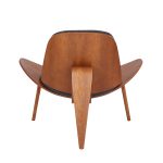 Πολυθρόνα Vilma pakoworld PU μαύρο- plywood καρυδί 90x73x75εκ - Image 2