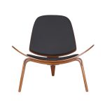Πολυθρόνα Vilma pakoworld PU μαύρο- plywood καρυδί 90x73x75εκ - Image 6