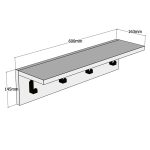 Κρεμάστρα Mulan pakoworld χρώμα καρυδί 60x16x14.5εκ - Image 4
