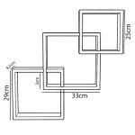 Ραφιέρα τοίχου Maas pakoworld χρώμα καρυδί 33x8.5x33εκ - Image 5