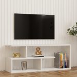 Έπιπλο τηλεόρασης Waldo pakoworld λευκό μελαμίνης 100x29,5x40εκ - Image 2