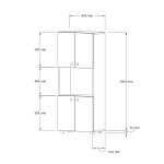 Στήλη Guzel pakoworld σε sonoma απόχρωση 60x31.4x140εκ - Image 3