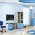 Γραφείο εργασίας Looney pakoworld χρώμα castillo-μπλε 100x55x75εκ - Image 2