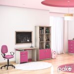 Γραφείο εργασίας Looney pakoworld χρώμα castillo-ροζ 100x55x75εκ - Image 2