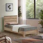 Κρεβάτι OLYMPUS pakoworld σε sonoma απόχρωση 100x200εκ - Image 2
