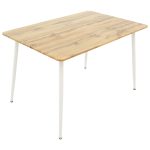 Τραπέζι Cuba pakoworld MDF sonoma-λευκό 120x80x75εκ - Image 3