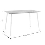 Τραπέζι Cuba pakoworld MDF sonoma-λευκό 120x80x75εκ - Image 5