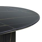 Τραπέζι Nembou pakoworld mdf σε απόχρωση μαύρου μαρμάρου 210x100x76εκ - Image 4