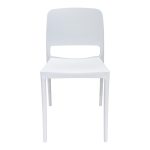 Καρέκλα Fenxy pakoworld pp σε λευκή απόχρωση 38x42x77εκ - Image 4