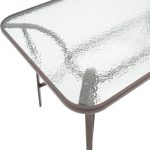 Τραπέζι Ensure pakoworld μέταλλο καφέ-γυαλί 140x80x70εκ - Image 4