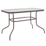 Τραπεζαρία Valor-Calan σετ 5τεμ pakoworld μέταλλο-textilene καφέ 110x60x70εκ - Image 2